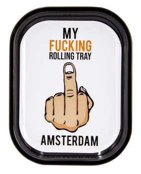 Dreh-Tablett - Rolling Tray, MINI, "My fucking Rolling Tray"  Maße: ca. 18x12,5x1cm